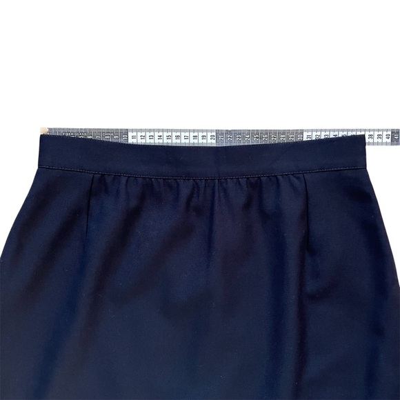 Vintage Mr Jax High-Waisted Navy Knee-Length Wool Lined Pencil Skirt Fits Size 8 - Picture 4 of 11